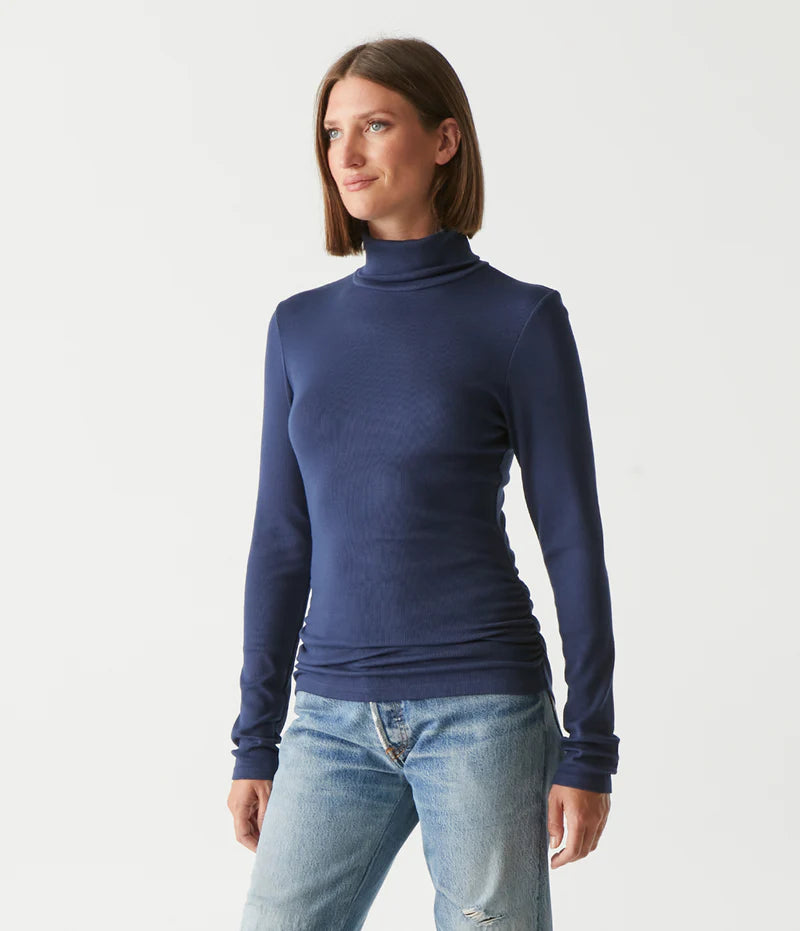 Michael Stars Beck Ruched Long Sleeve Turtleneck