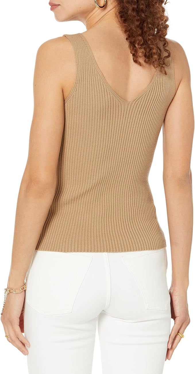 Michael Stars Women's Paige V-Neck Ribbed Tank