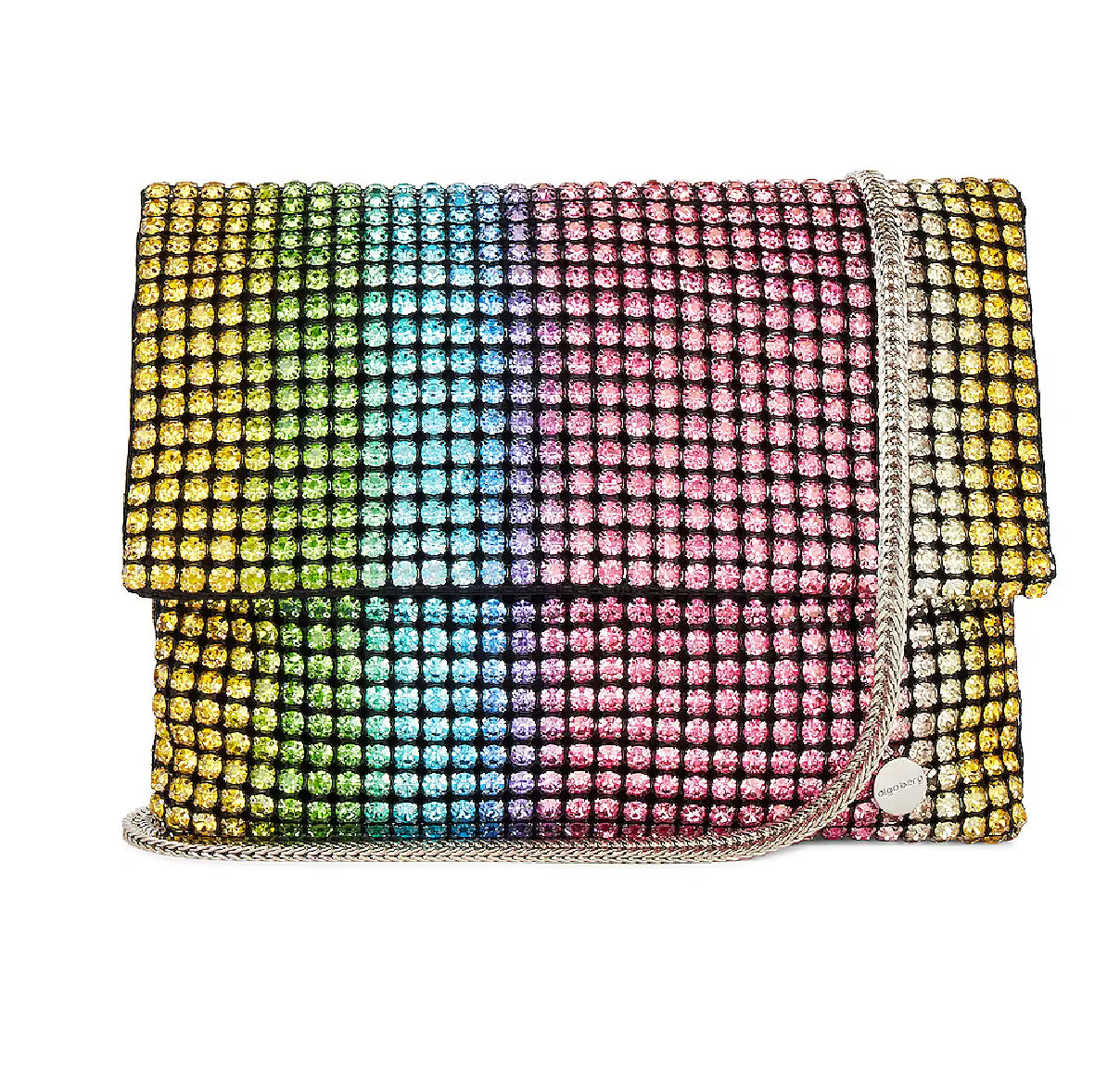 Olga Berg Dianna Rainbow Soft Crystal Clutch
