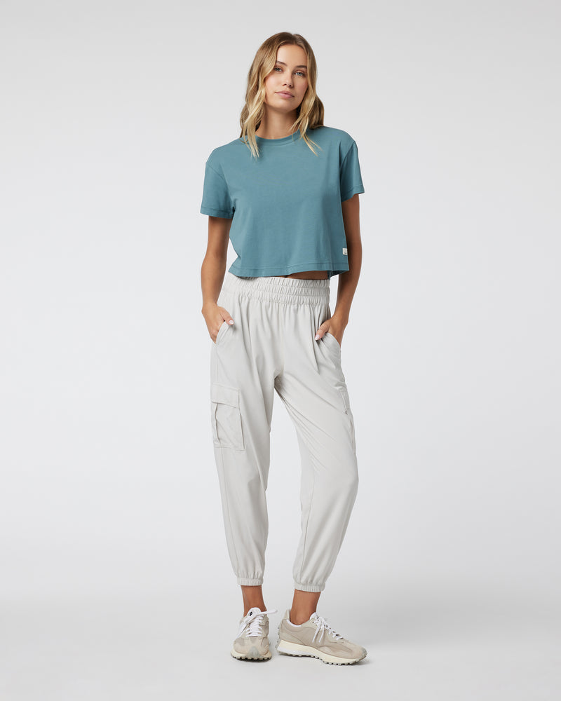 Vuori Women's Short Sleeve Feather Cross Back