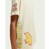 Scotch & Soda Men's Washed Artwork T-Shirt (Off White)