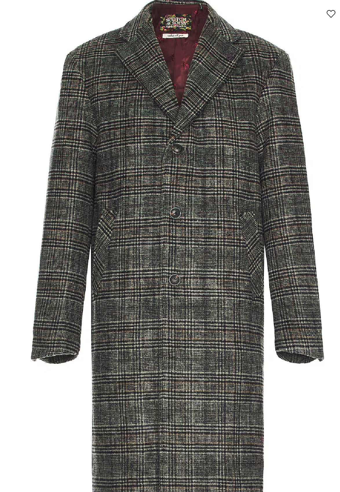 Scotch & Soda Men’s Hairy Boucle Overcoat (Multi)