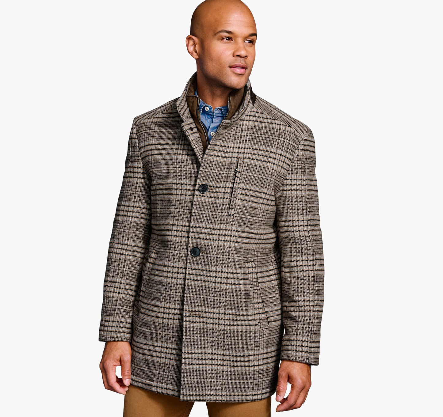 Johnston & Murphy Plaid Coat Bib 49-3181
