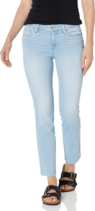 Paige Women's Amber - Mid Rise Straight Ankly (Camille Distressed)