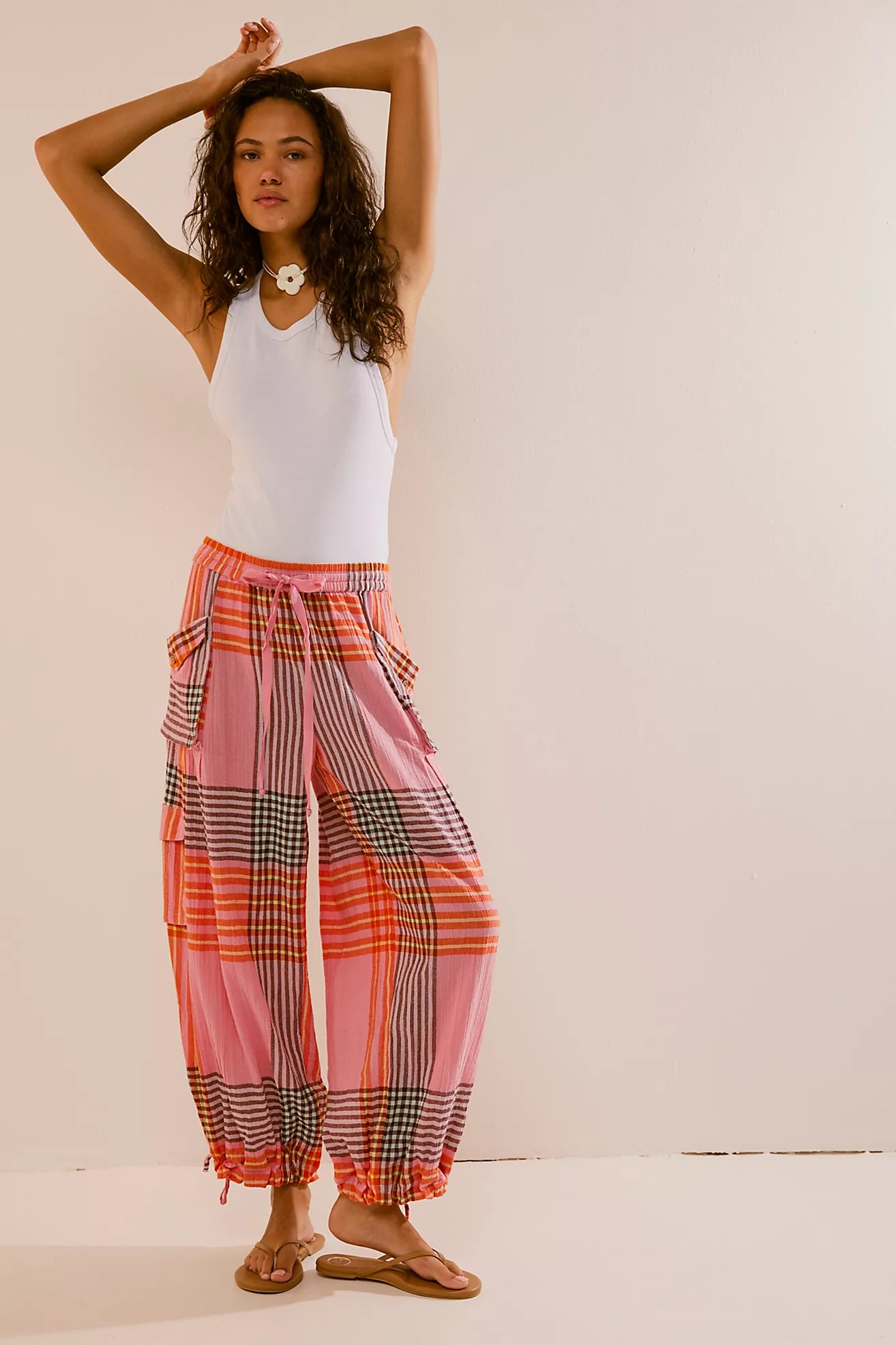 Free People Crafted Cargo Pant (Pink Combo)