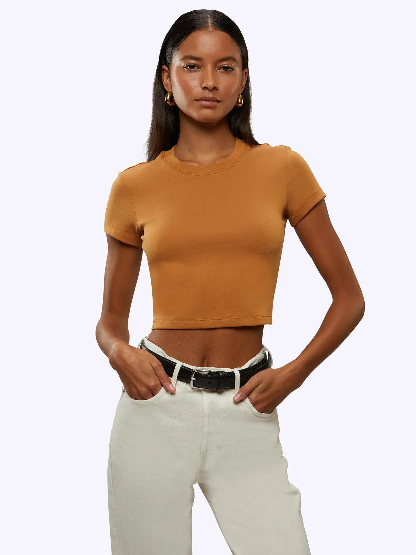 CUTS Women's Crew Tomboy Slim Cropped
