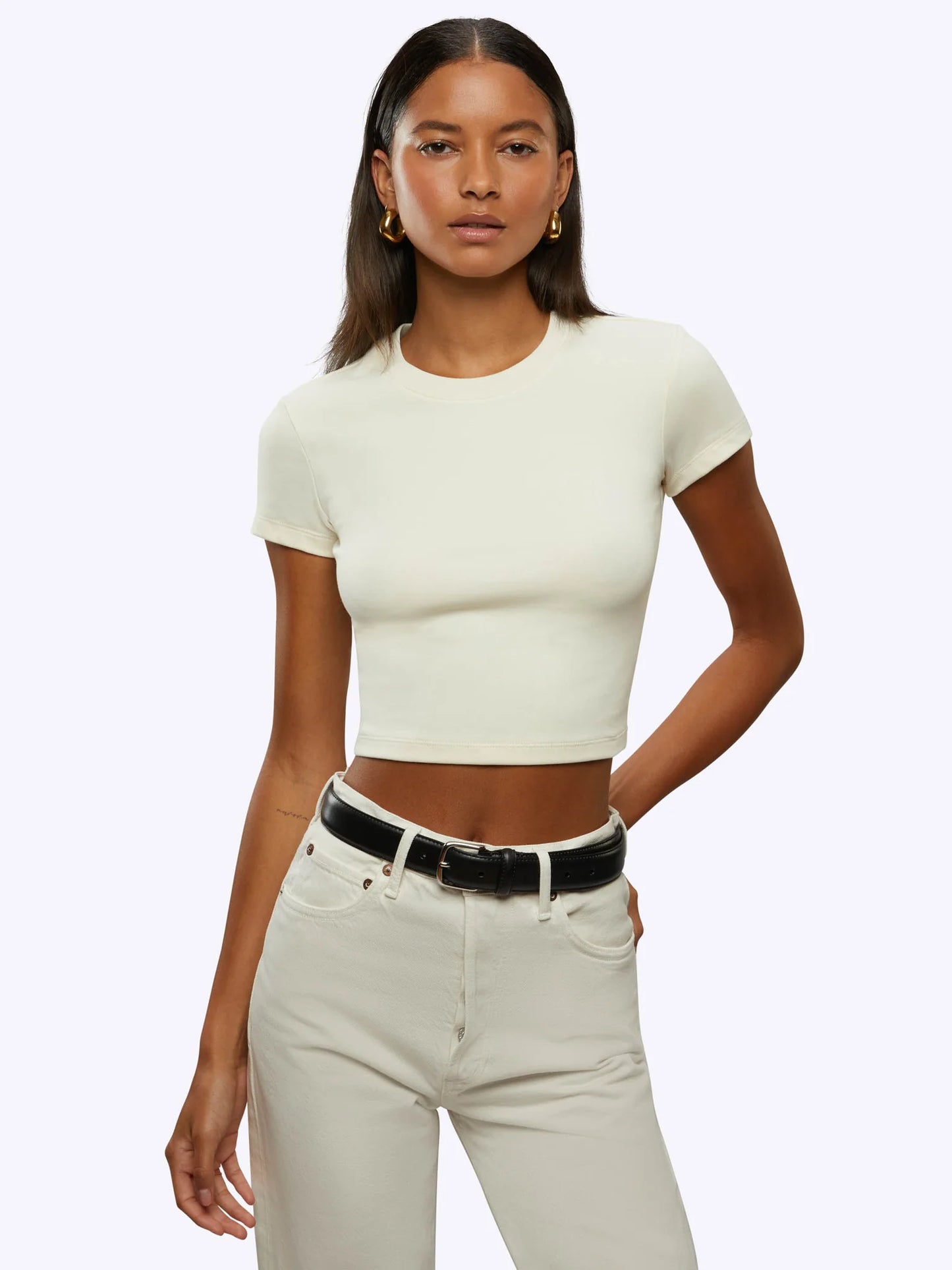 CUTS Women's Crew Tomboy Slim Cropped
