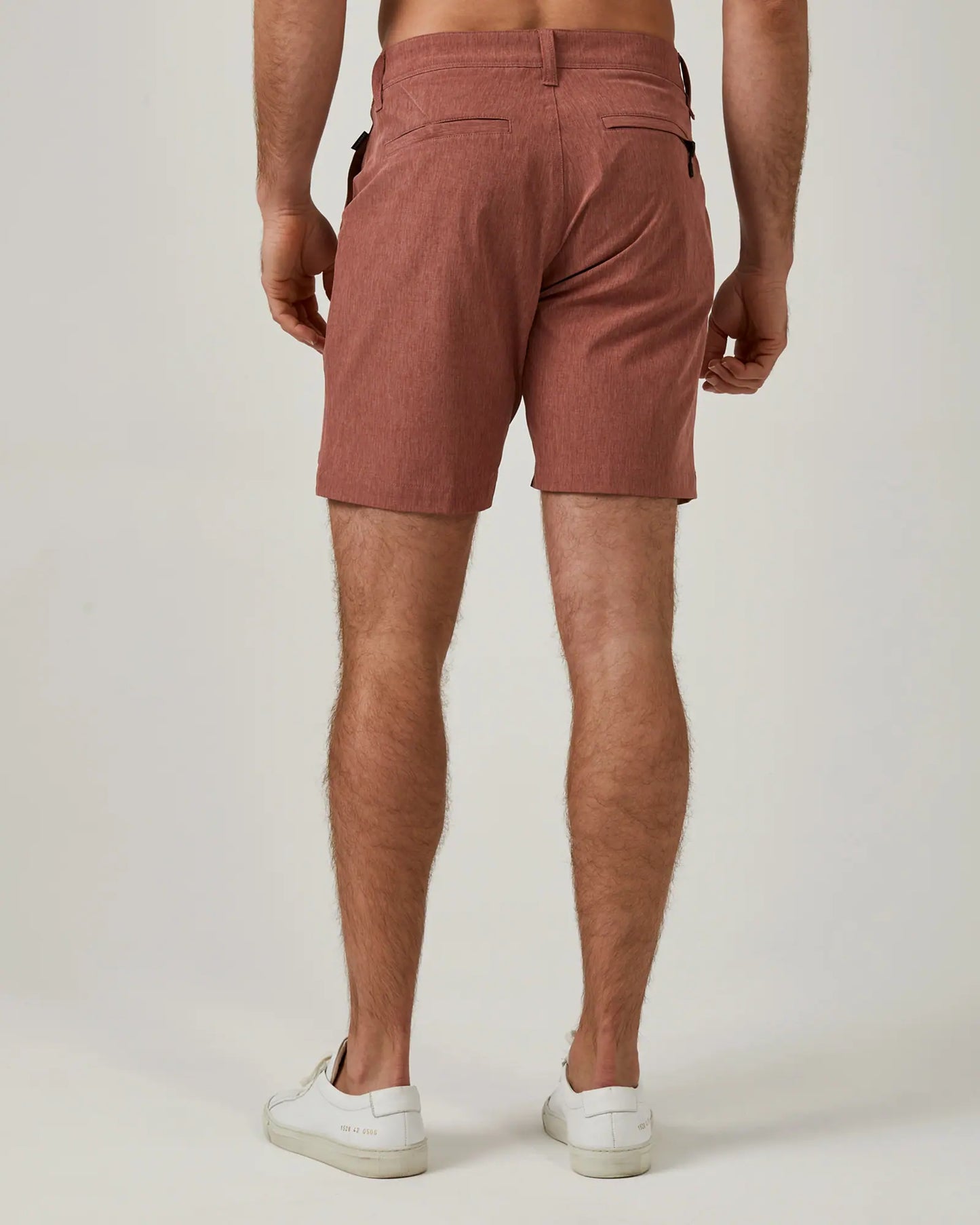 Back of Red 7 Diamonds Men's Aeroplane "7 Shorts