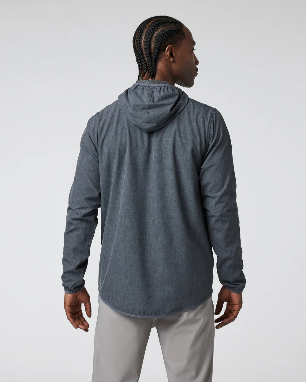 Vuori Men's Outdoor Trainer Shell (Dark Pewter Linen)
