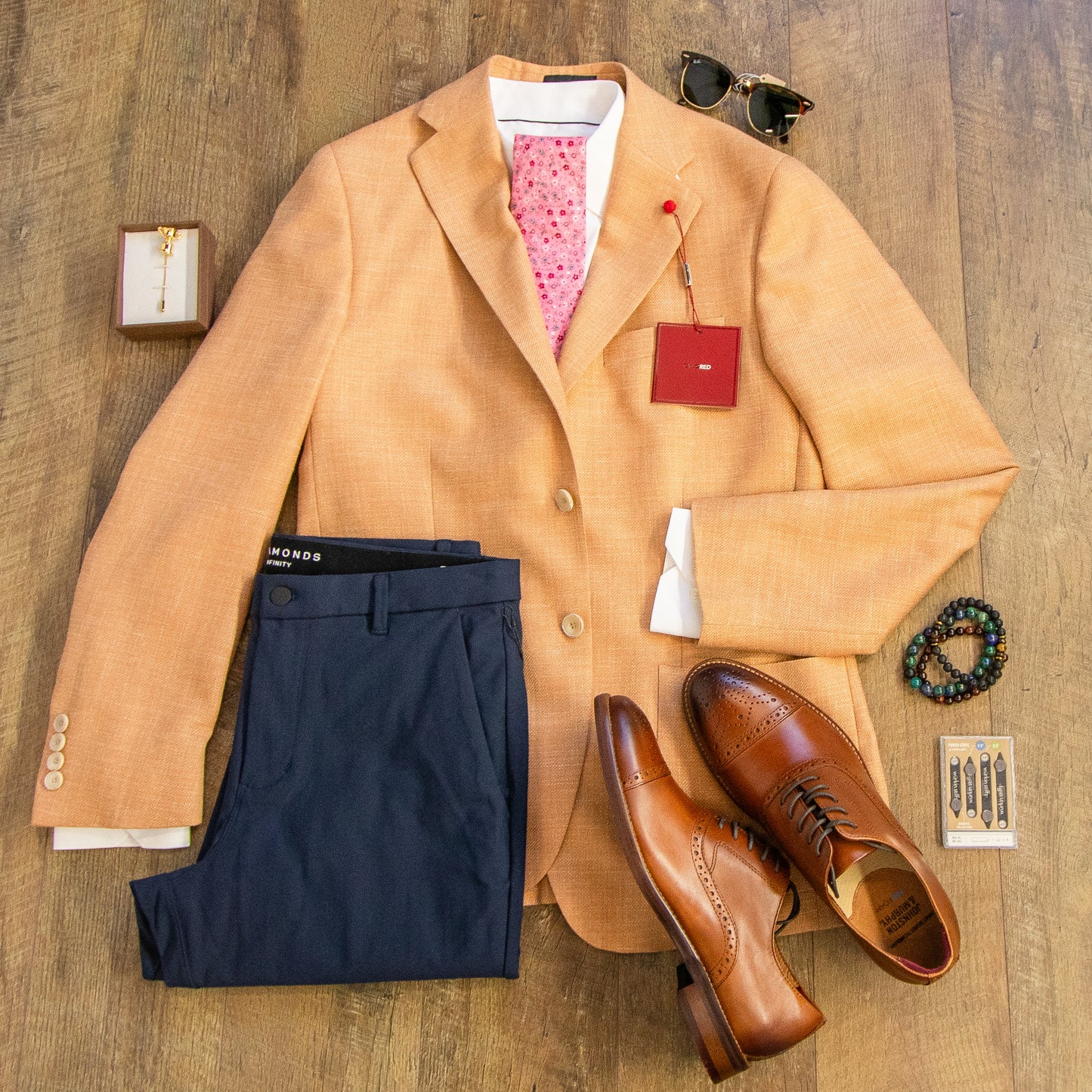 TailoRED Suit Jacket - Light Orange