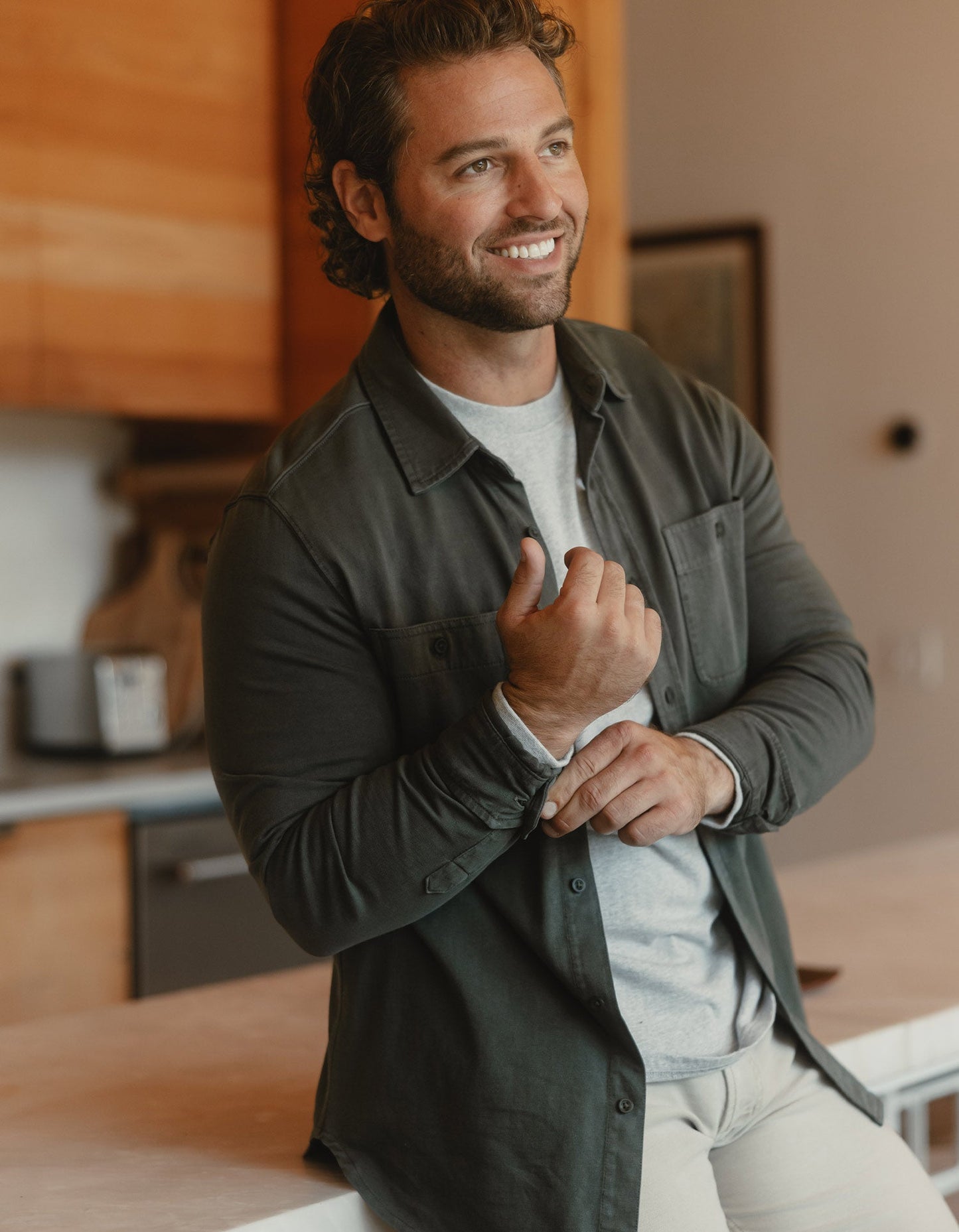 The Normal Brand Lennox Jersey Button Up