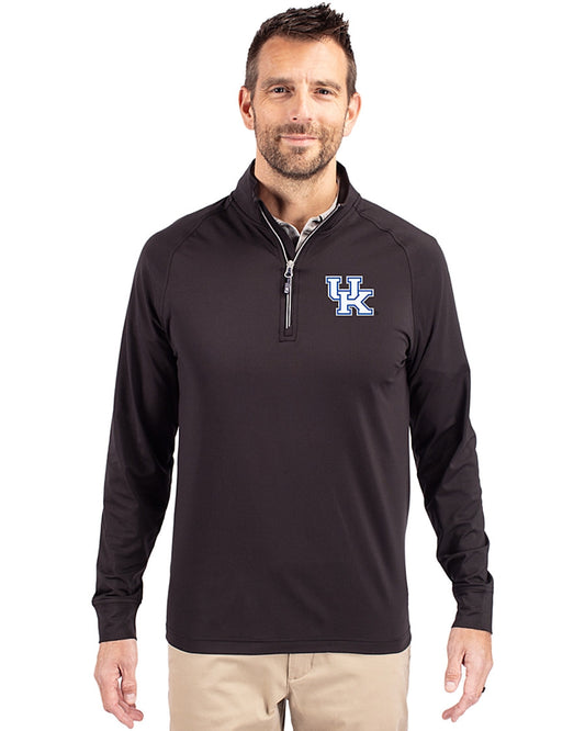Cutter & Buck Kentucky Wildcats Adapt Eco Knit Stretch Recycled Mens Quarter Zip Pullover