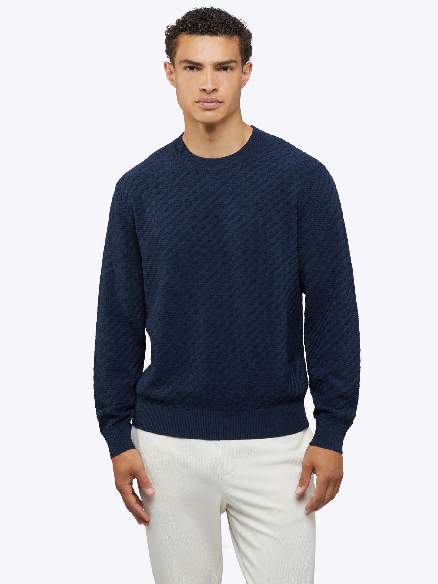 Cuts Men's Riviera Knit Long Sleeve Texture Sweater