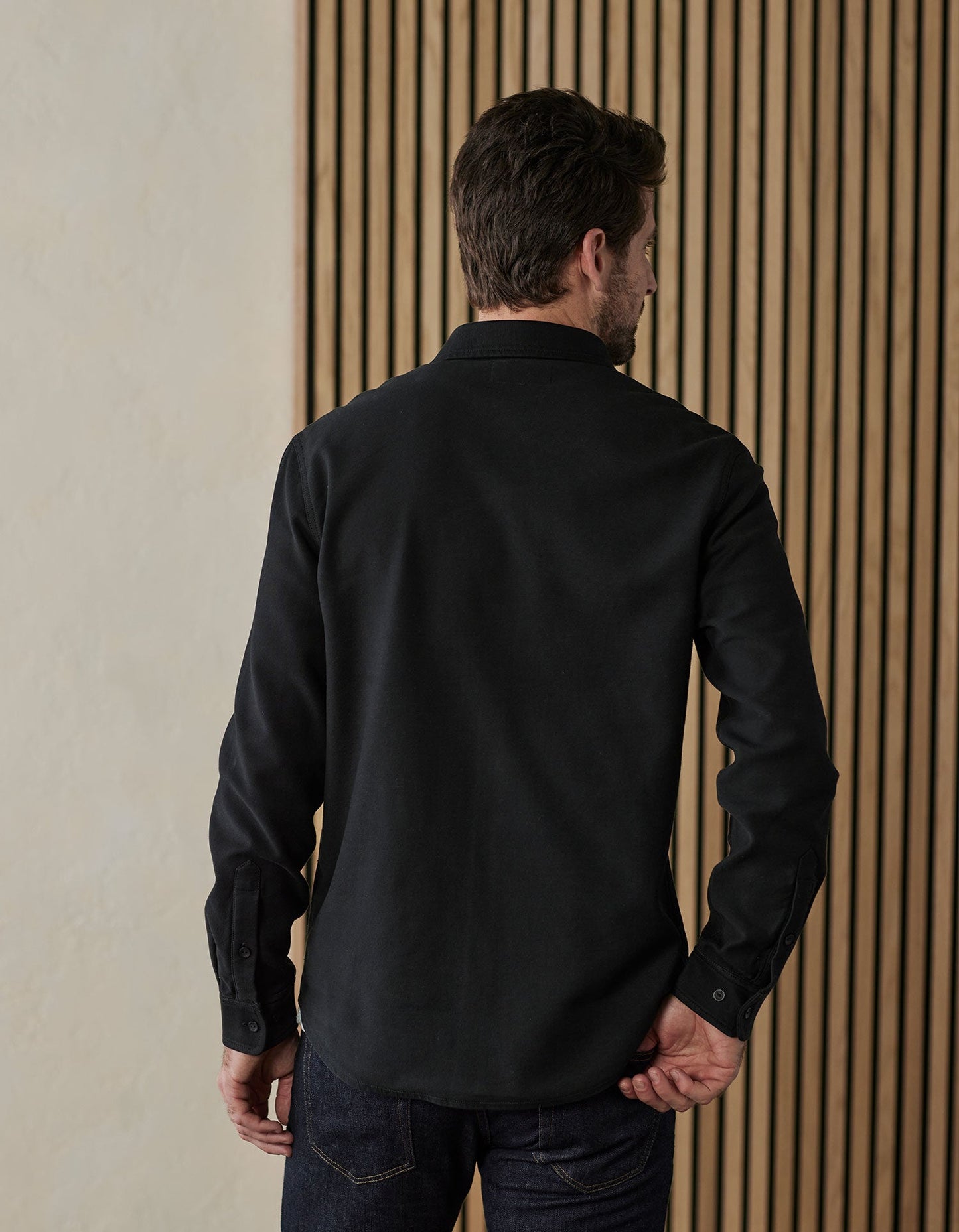 The Normal Brand Comfort Terry Shacket (Black)