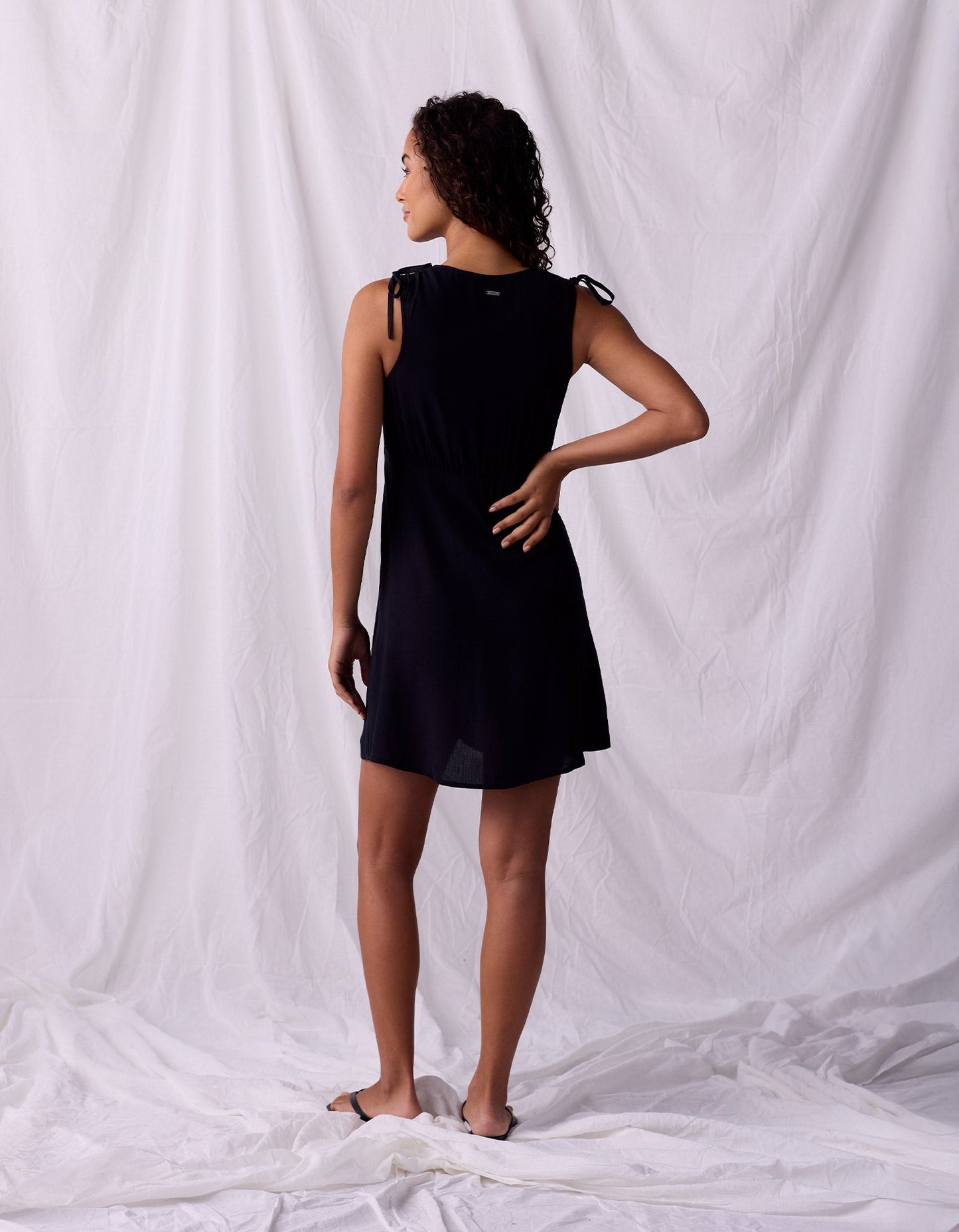 The Normal Brand Women's Aria Crepe Camille Button Through Mini Dress
