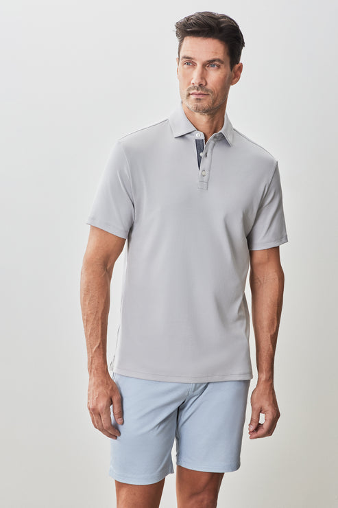 Robert Barakett Georgia Short Sleeve Herringbone Polo