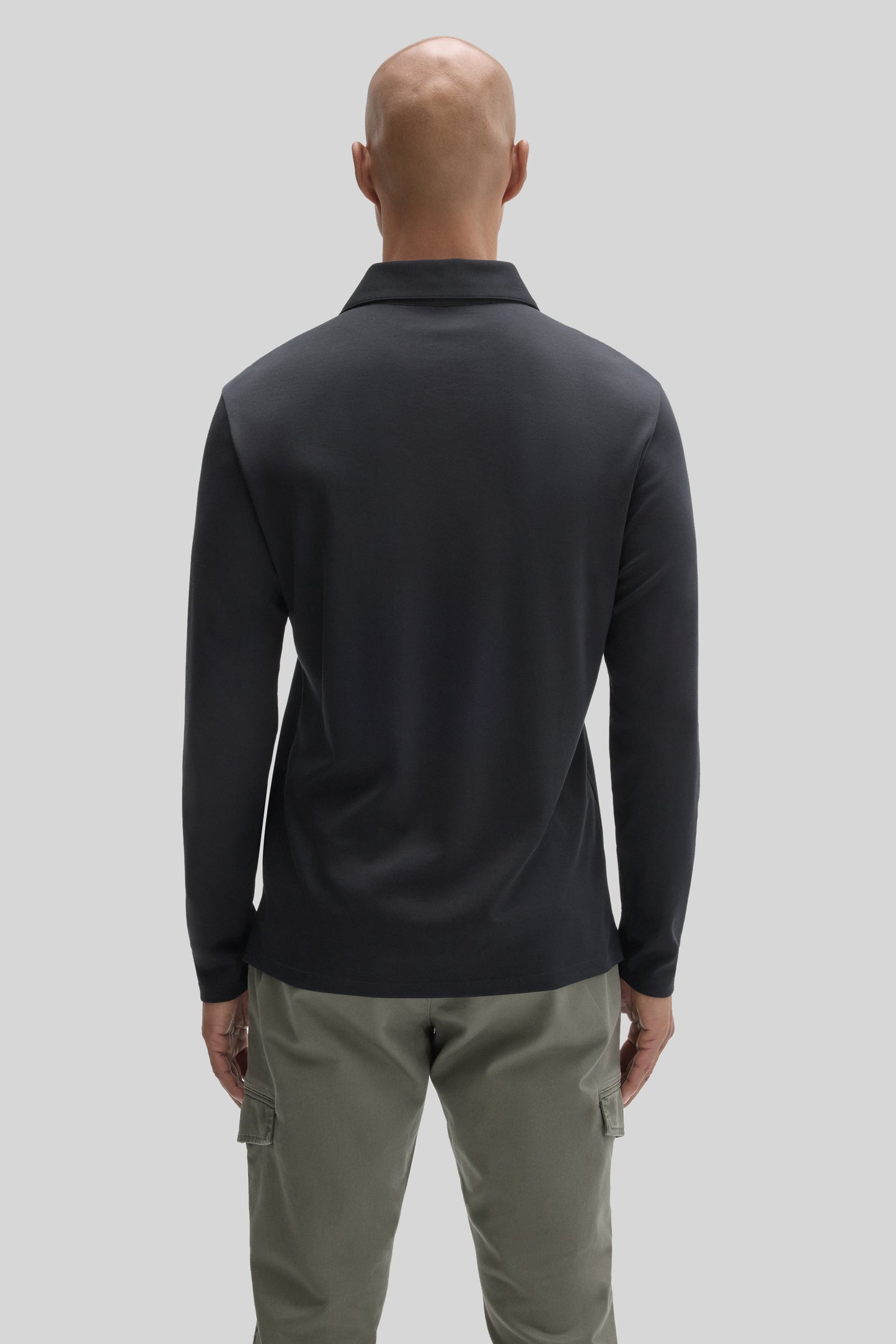 Robert Barakett Georgia Long Sleeve Herringbone Polo