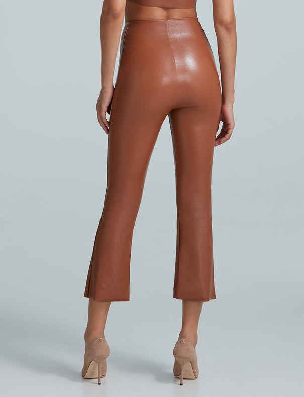 Commando Faux Leather Cropped Flare Legging