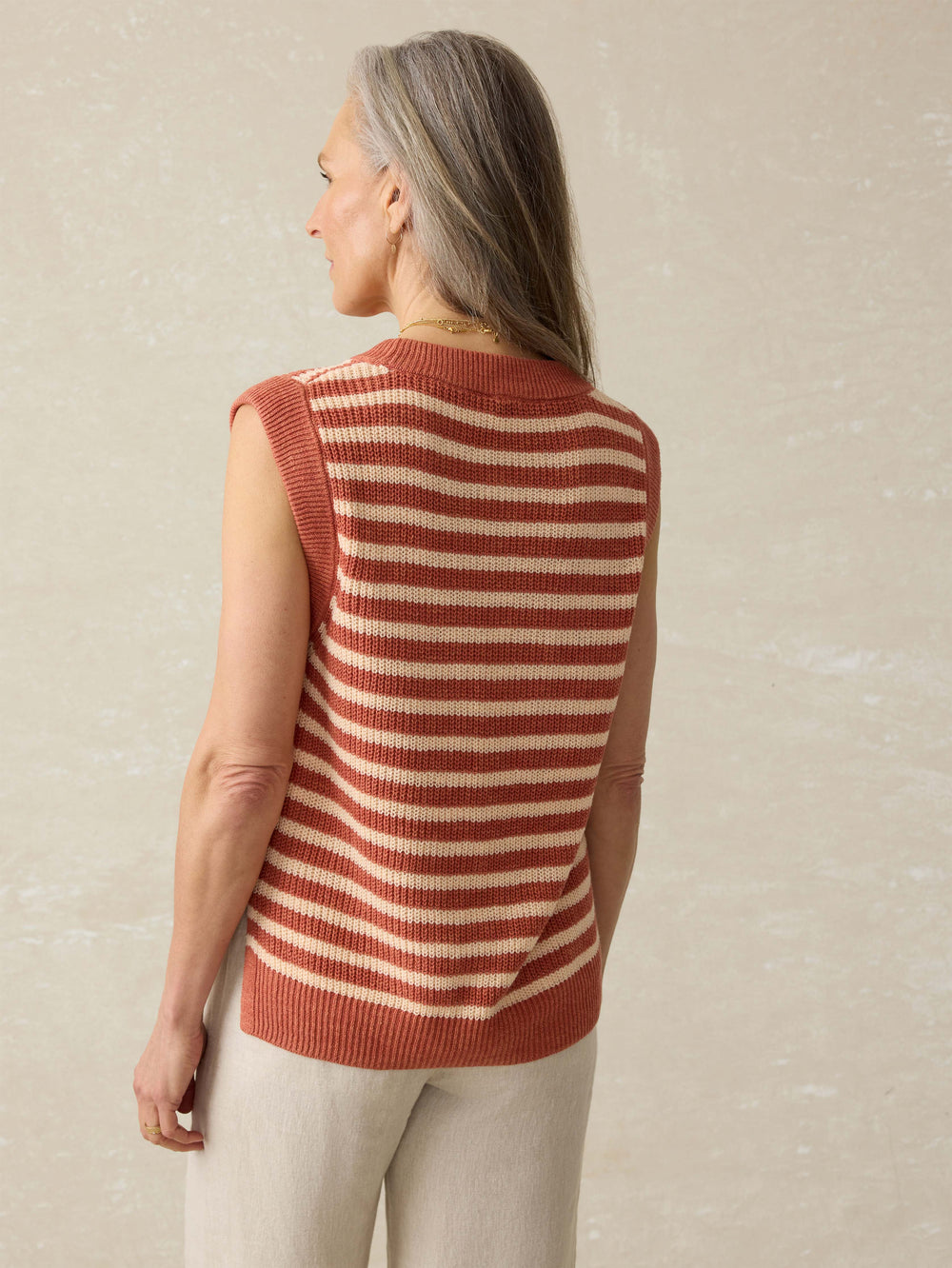 Faherty Women's Miramar Linen Sweater Tank