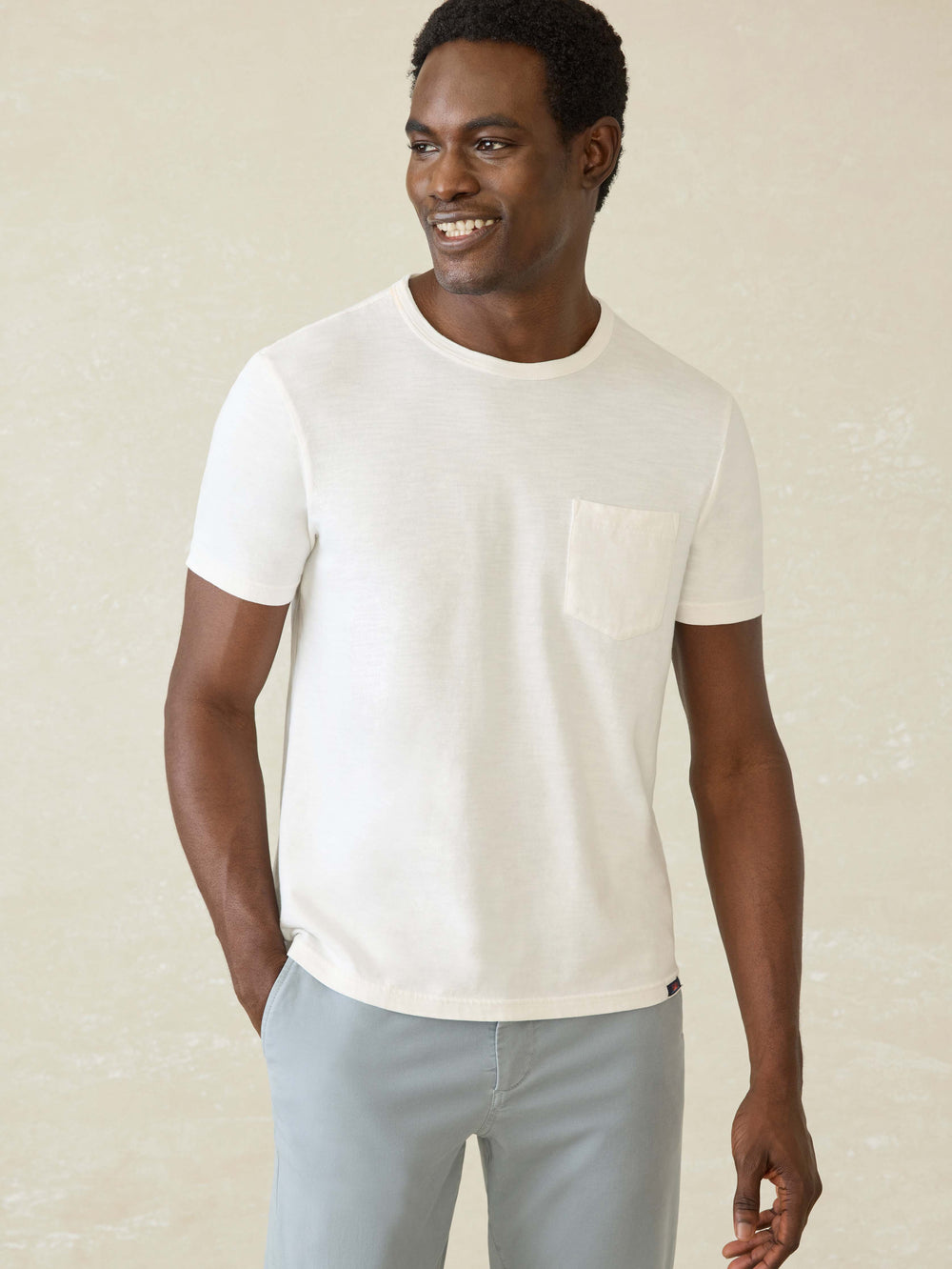 Faherty Men's Sunwashed Pocket Tee