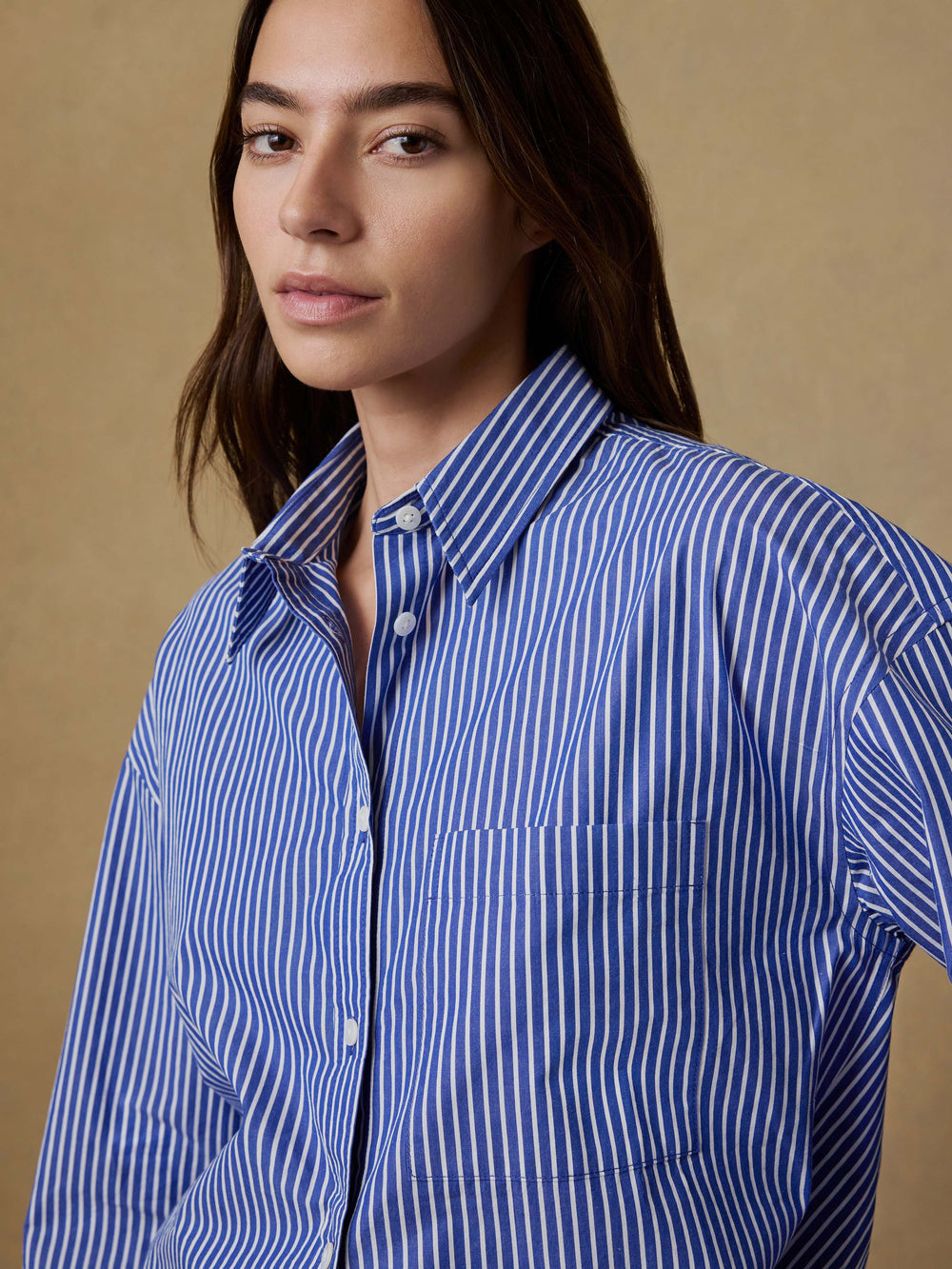 Faherty Women's Coastal Poplin Relaxed Shirt