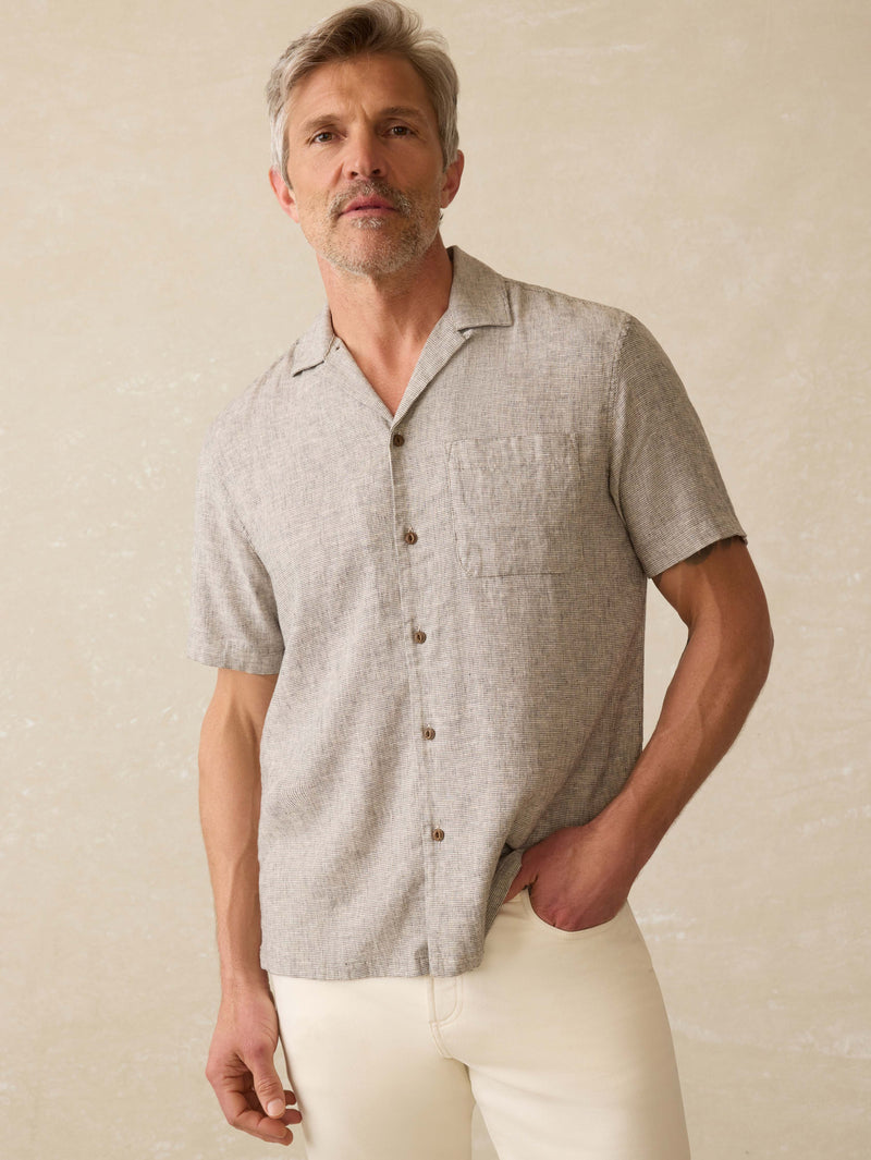 Faherty Short Sleeve Breeze Camp Shirt