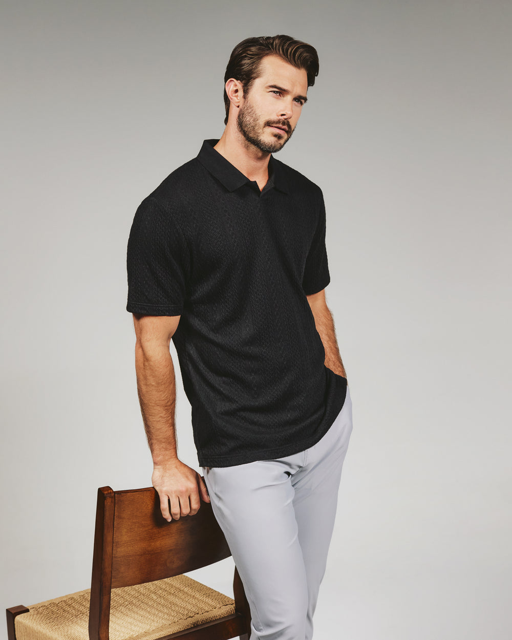 7 Diamonds Men's Zayne Sweater Polo