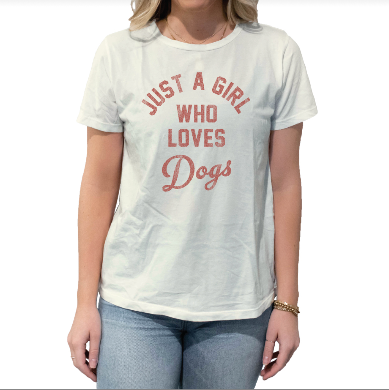 Retro Brand Women's Just A Girl Who Loves Dogs
