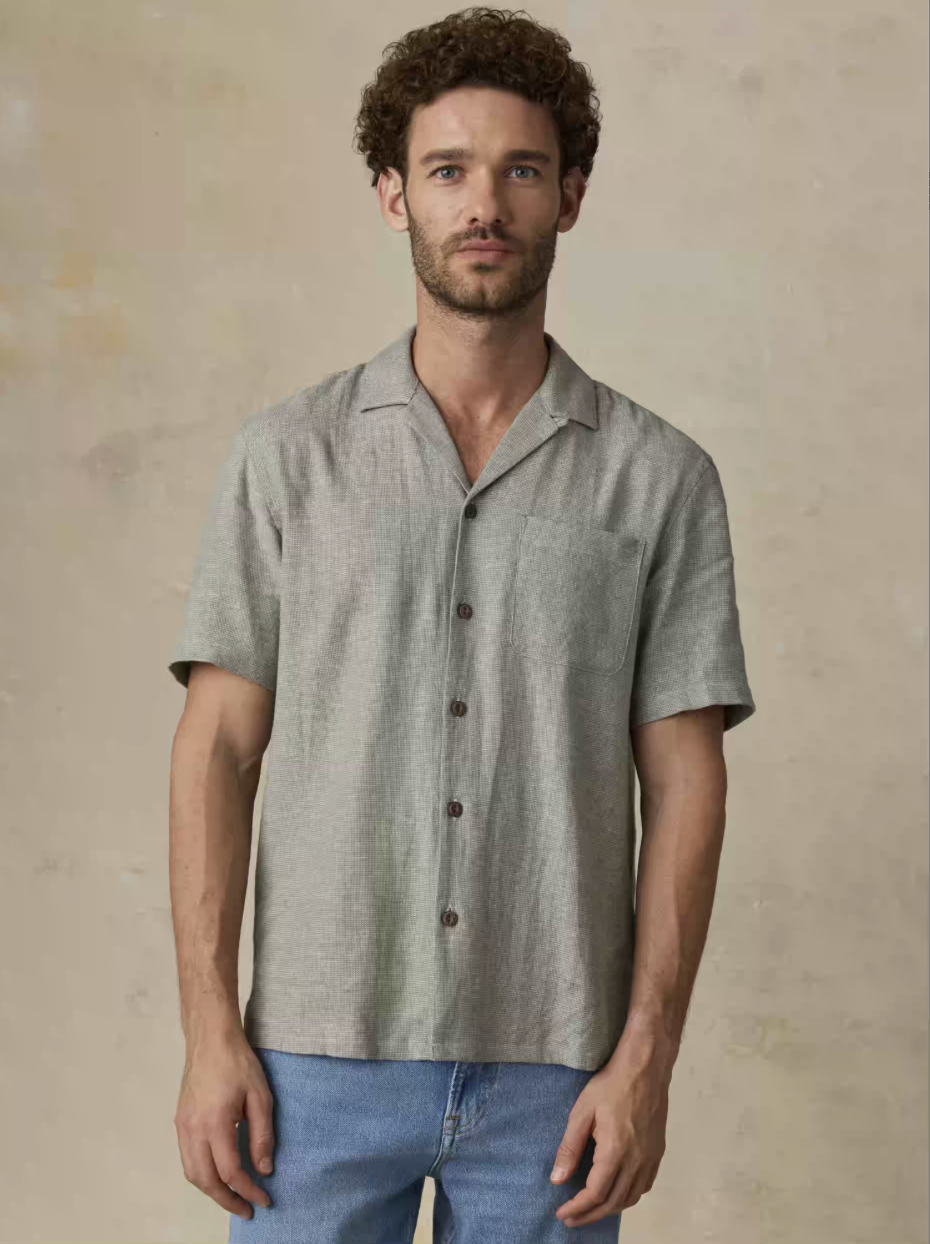 Faherty Men's Short Sleeve Breeze Camp Shirt
