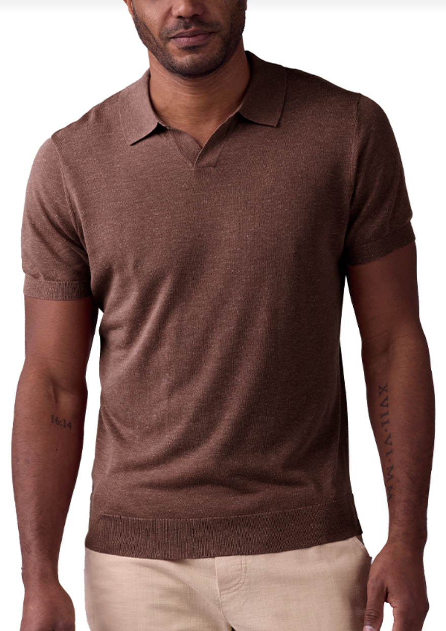 The Normal Brand Men's Summer Linen Blend Knit Polo