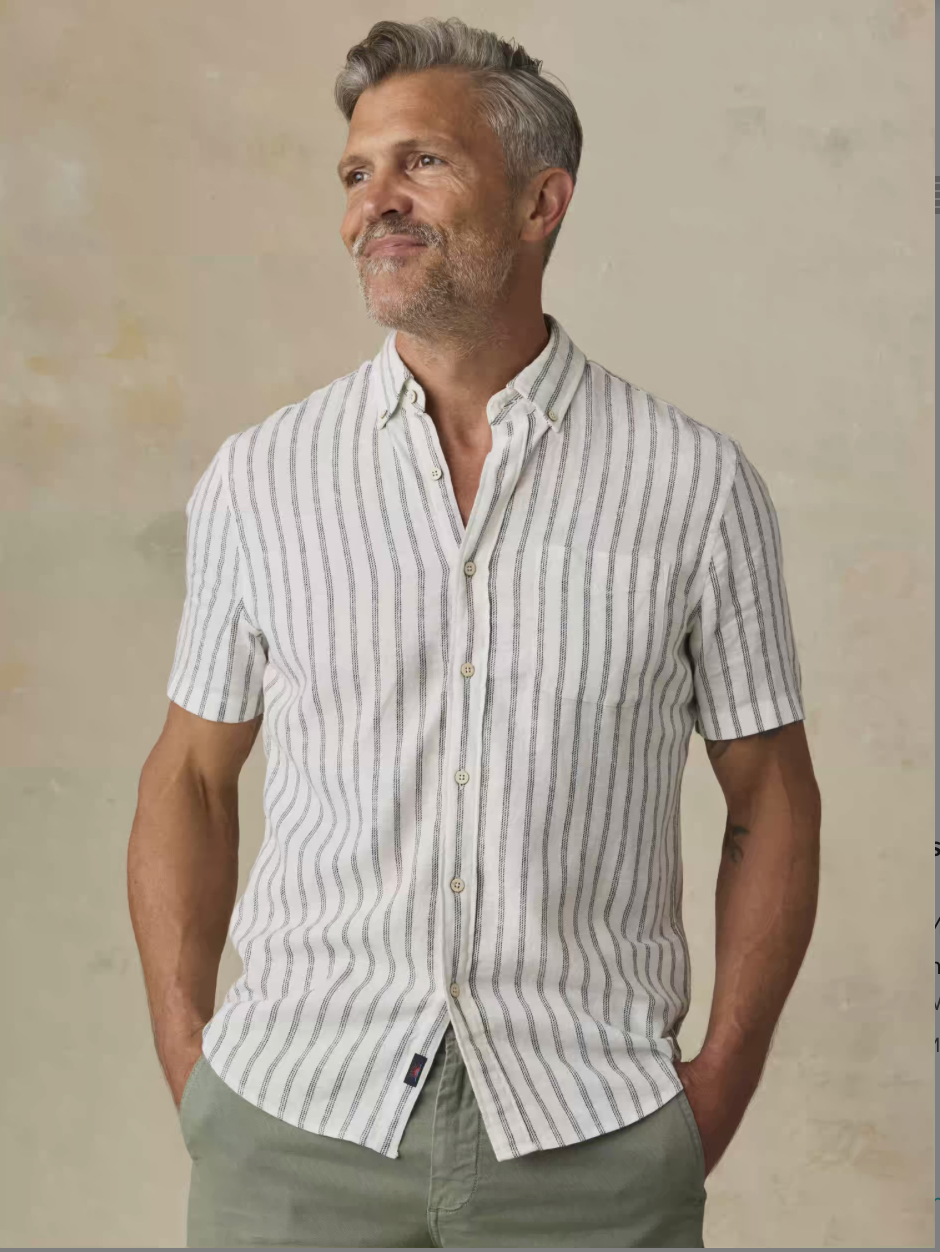 Faherty Men's Short Sleeve Breeze Shirt