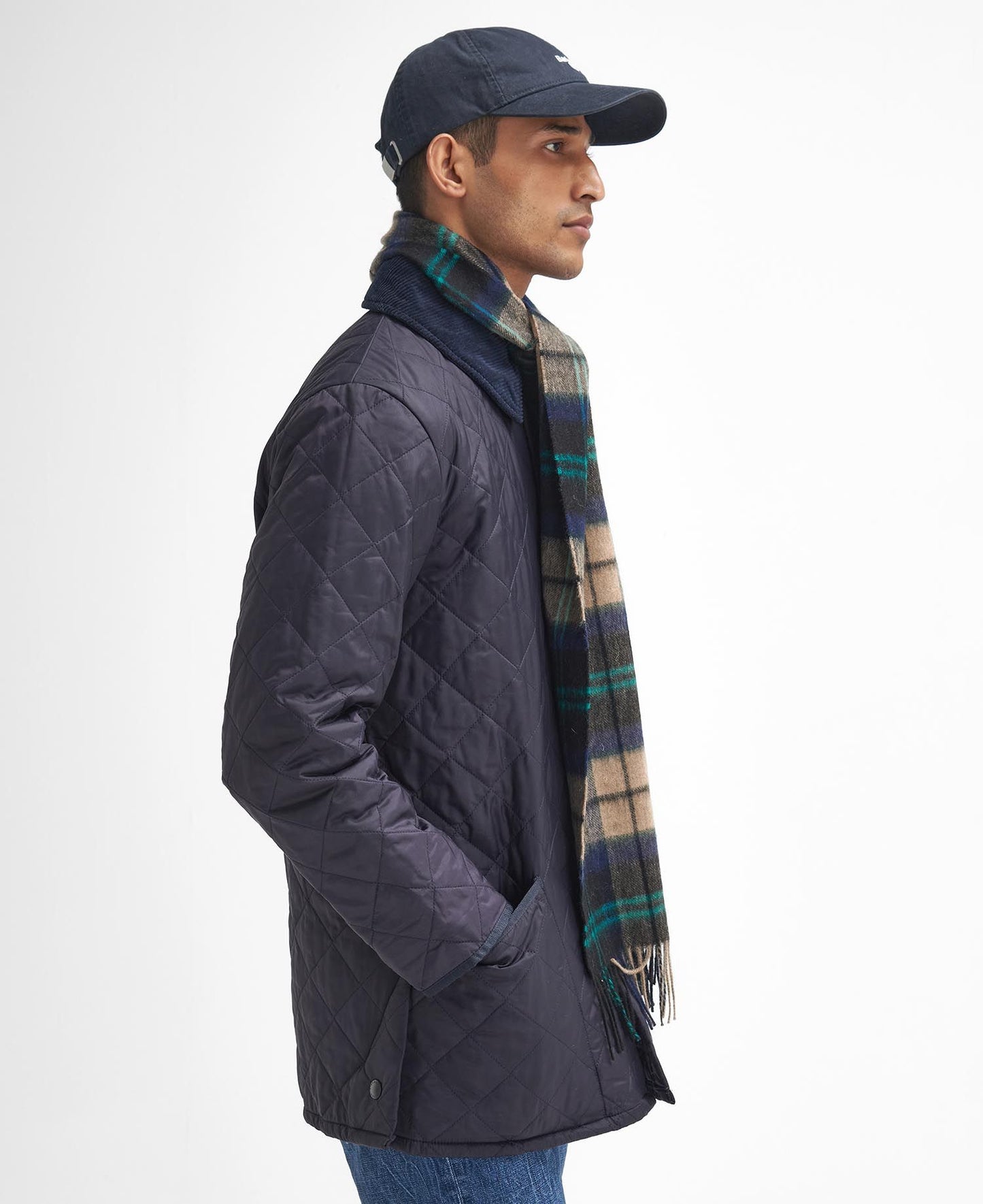 Barbour Wool Cashmere Tartan Scarf