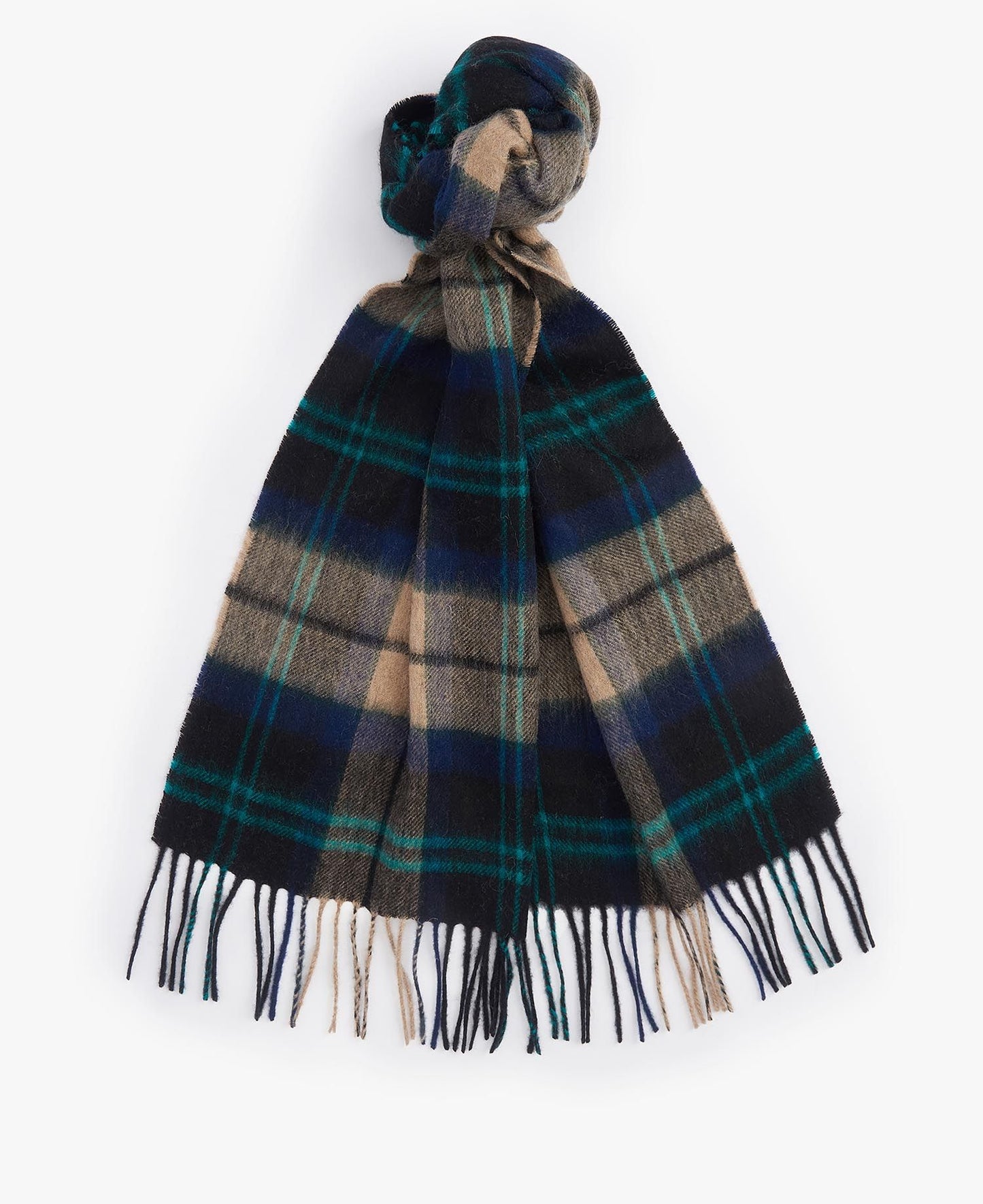 Barbour Wool Cashmere Tartan Scarf
