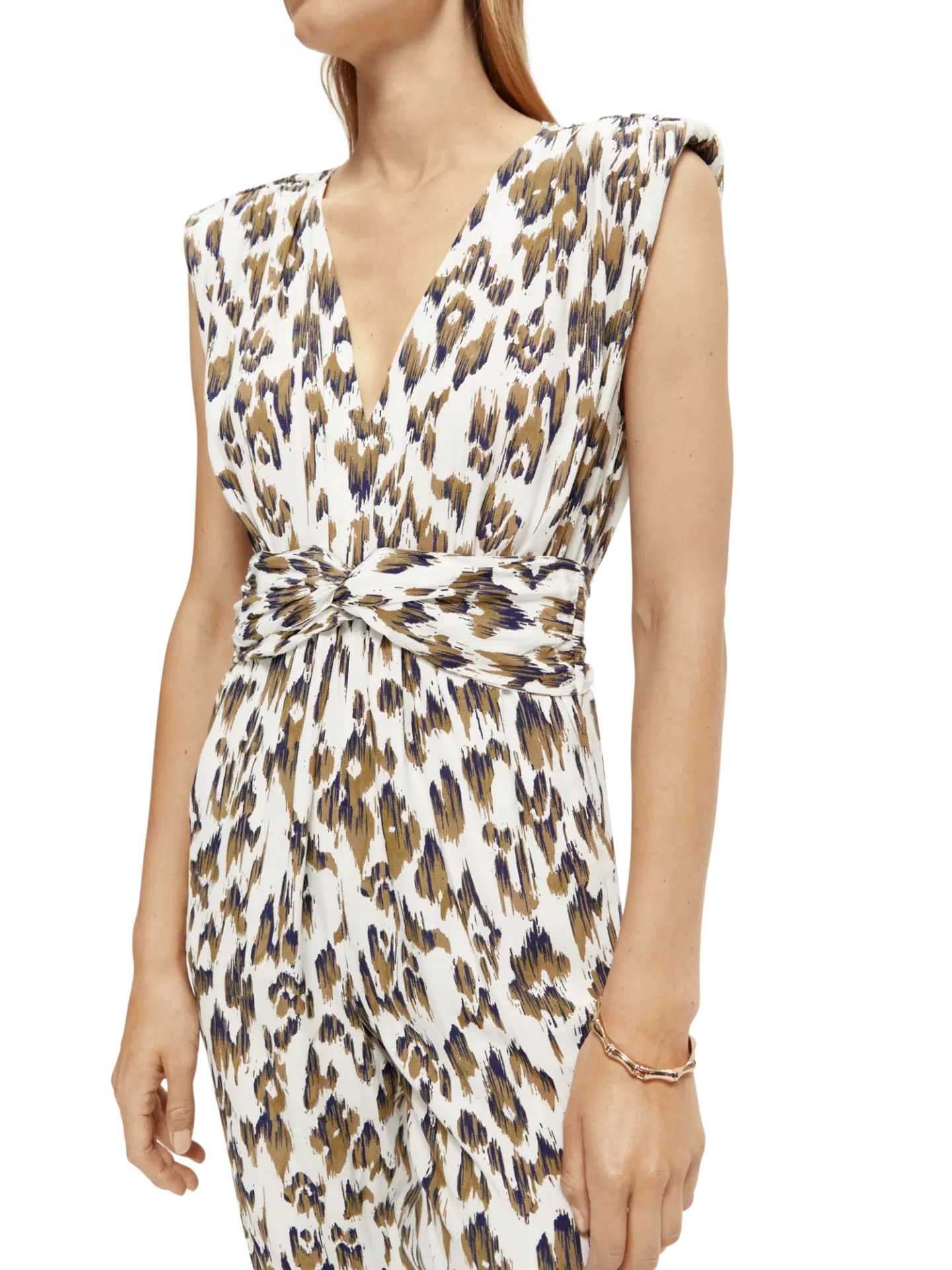 Scotch&Soda Belted V-Neck Jumpsuit