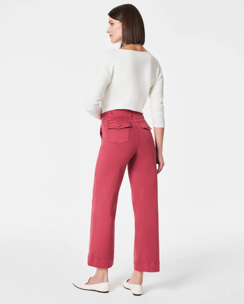SPANX Stretch Twill Cropped Wide Leg Pant