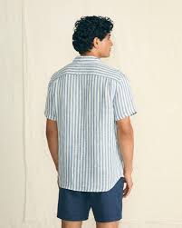 Faherty Men's Short Sleeve Linen Shirt