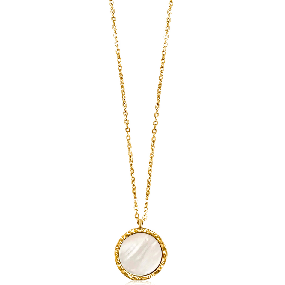 Ellie Vail Alba Mother Of Pearl Pendent Necklace