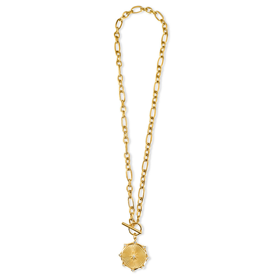 Ellia Vail Briar Toggle Chain Medallion Necklace