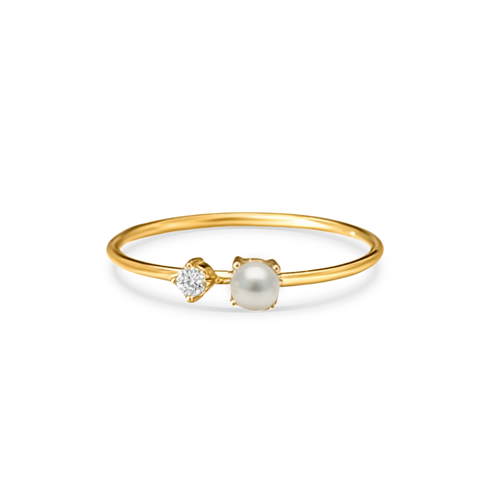 Ellia Vail Enza Pearl Stone Ring