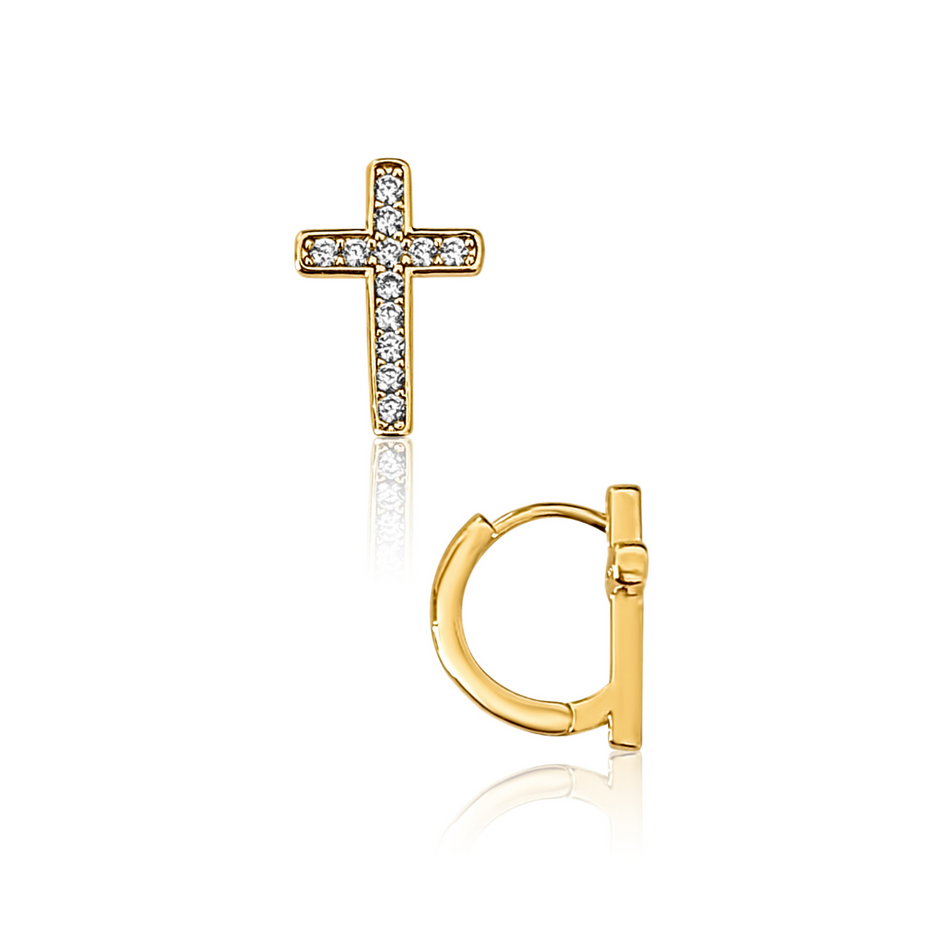 Ellie Vail - Ridge Cross Huggie Hoop