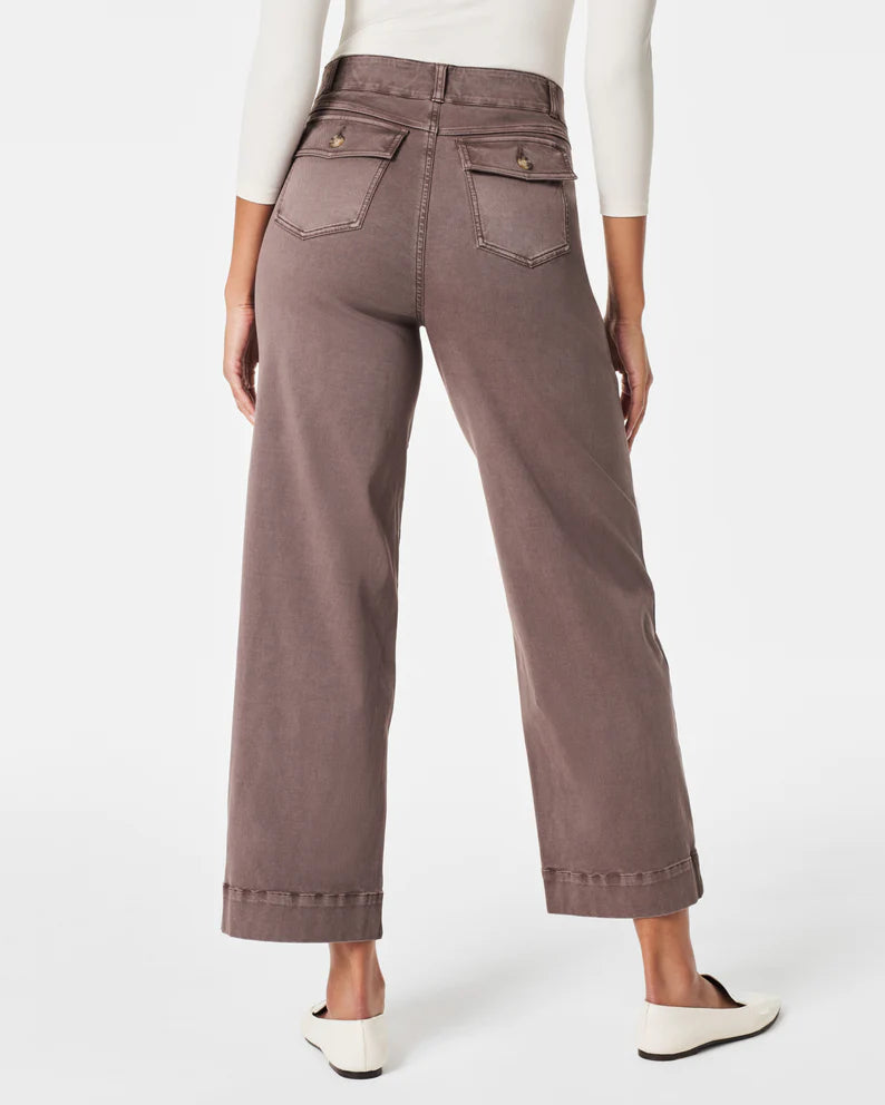 SPANX Stretch Twill Cropped Wide Leg Pant