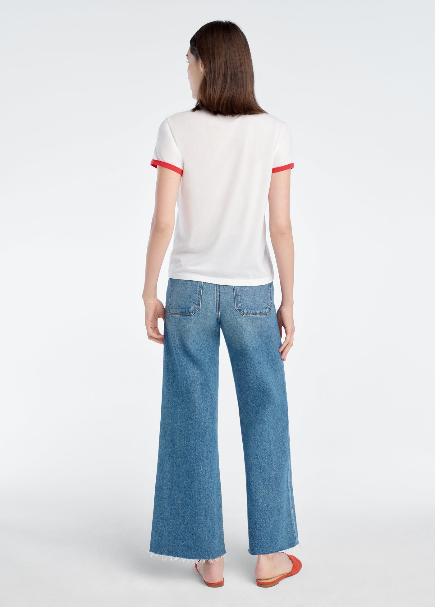 Favorite Daughter The Signature Chest Logo Ringer Tee
