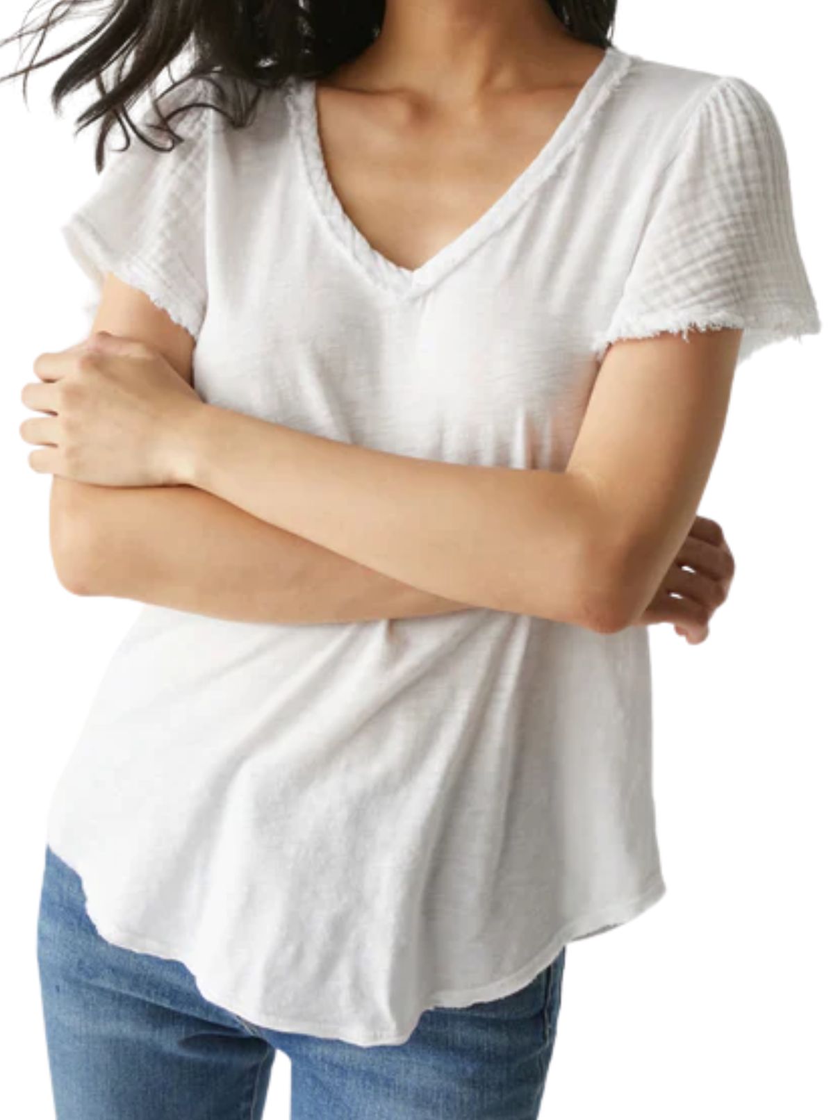 Michael Stars Tate Fabric Mixed Tee
