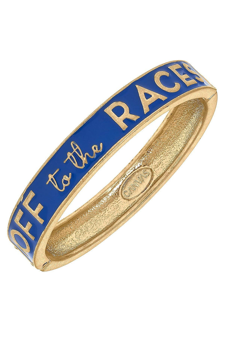 Canvas Style Off To The Races Enamel Hinge Bangle