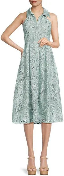 En Saison Printed Lace Midi Dress