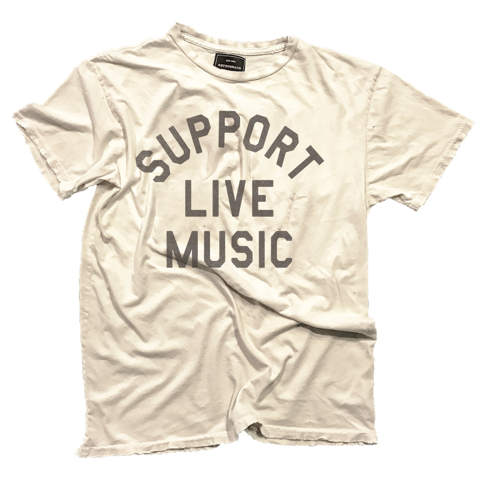 Retro Brand Black Label Support Live Music Tee