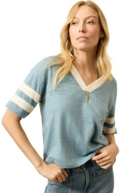Faherty Women's Sunwashed Slub Varsity Tee