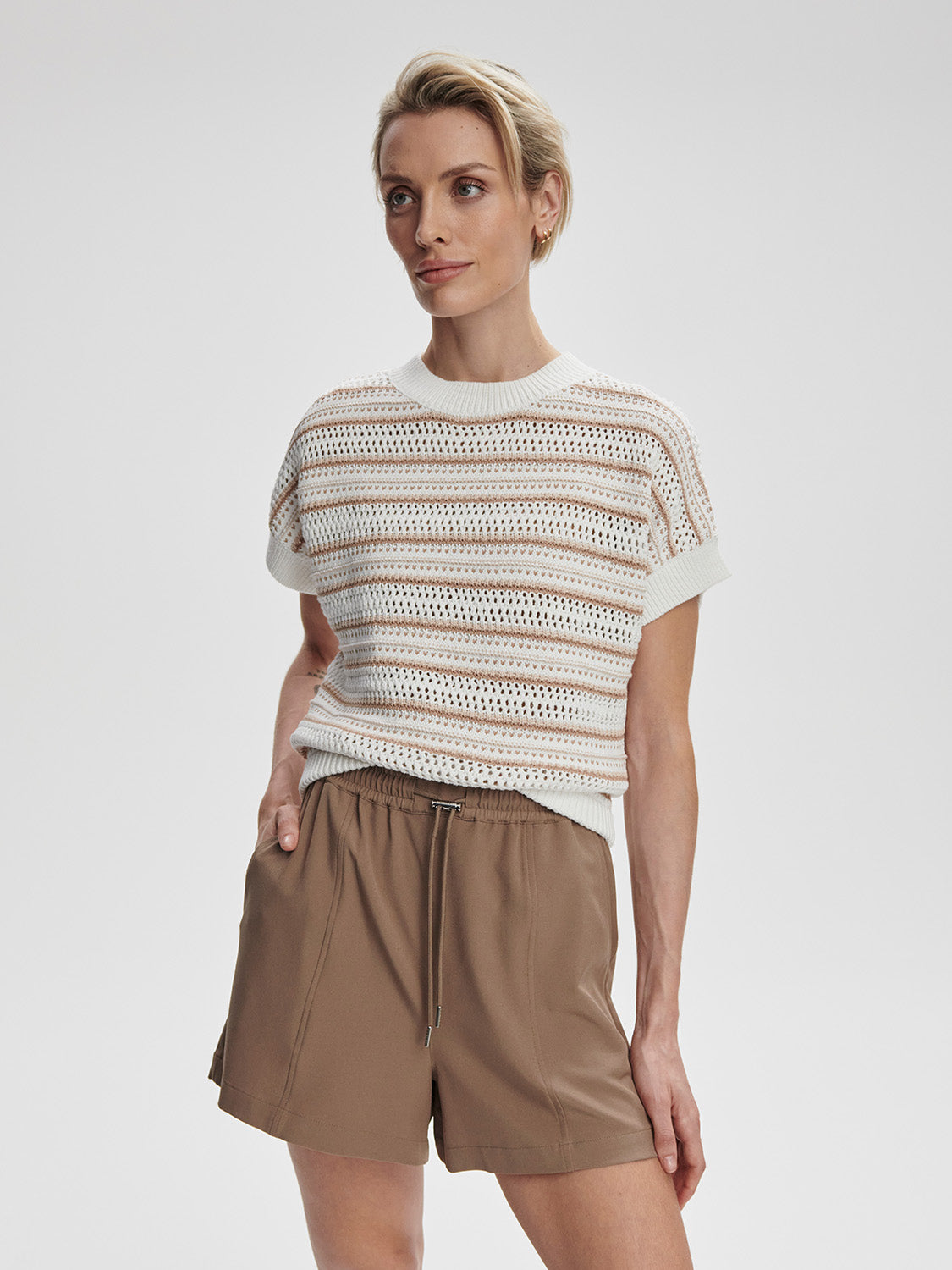 Varley Ciara Stripe Knit Top