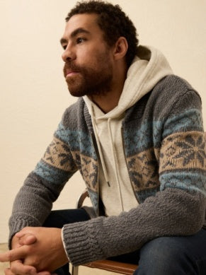 Faherty Men's Surf To Snow Zip Cardigan