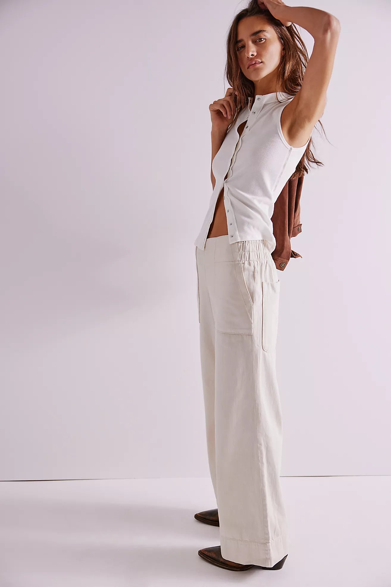 Free People Breezy Denim Pull-On Jeans